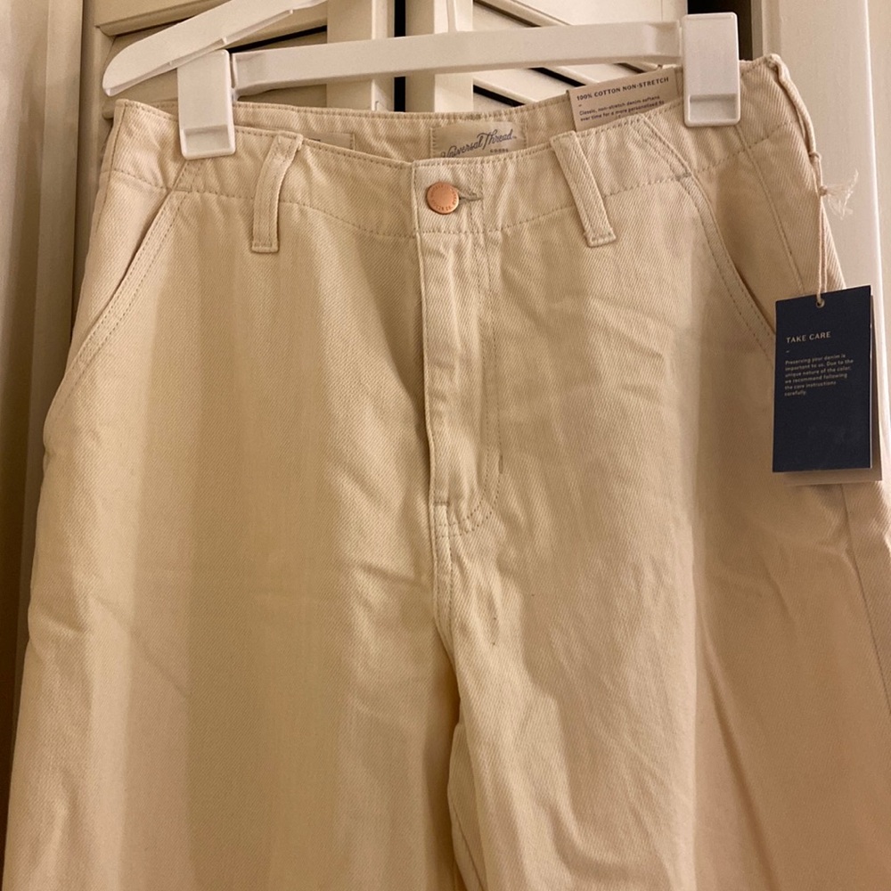 Women's High-Rise Wide Leg Jeans - Universal Thread™ Off-White size 27